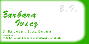 barbara ivicz business card